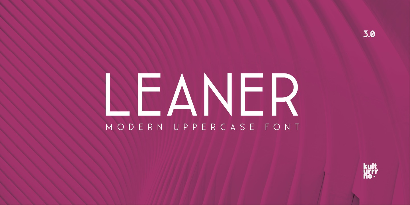 Przykład czcionki Leaner Italic